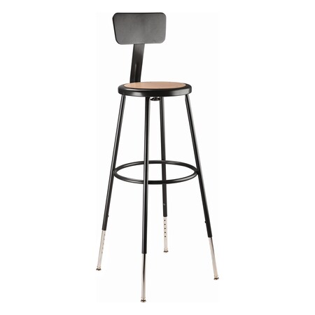 National Public Seating Black Hardboard Stool Back, 31-39"H 6230HB-10